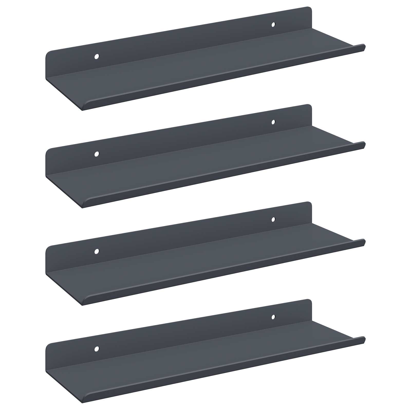 Plovoucí Police Nástěnný 4 Pcs Antracit 30 X 9 X 2,5 Cm Ocel