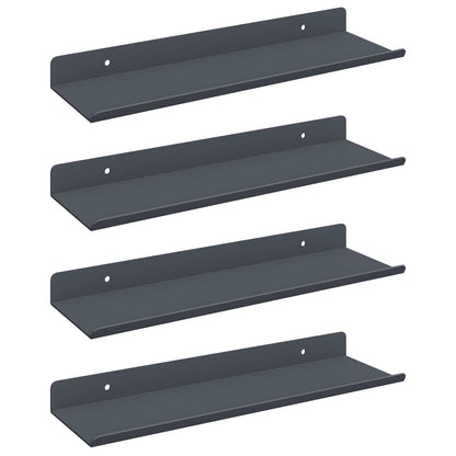 Plovoucí Police Nástěnný 4 Pcs Antracit 30 X 9 X 2,5 Cm Ocel