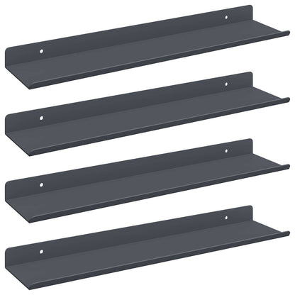 Plovoucí Police Nástěnný 4 Pcs Antracit 40 X 8,5 X 2,5 Cm Ocel