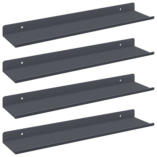Plovoucí Police Nástěnný 4 Pcs Antracit 40 X 8,5 X 2,5 Cm Ocel