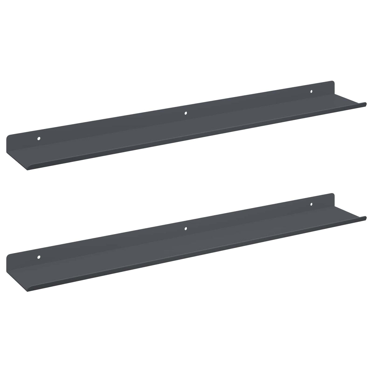 Plovoucí Police Nástěnný 2 Pcs Antracit 60 X 8,5 X 2,5 Cm Ocel