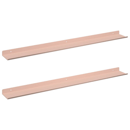 Plovoucí Police Nástěnná Montáž 2 Pcs Růžová 80 X 9 X 2,5 Cm