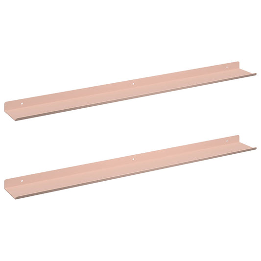 Plovoucí Police Nástěnná Montáž 2 Pcs Růžová 80 X 9 X 2,5 Cm