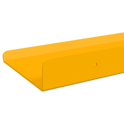 Plovoucí Police 2 Pcs Hořčicově Žlutá 80 X 9 X 2,5 Cm Ocel