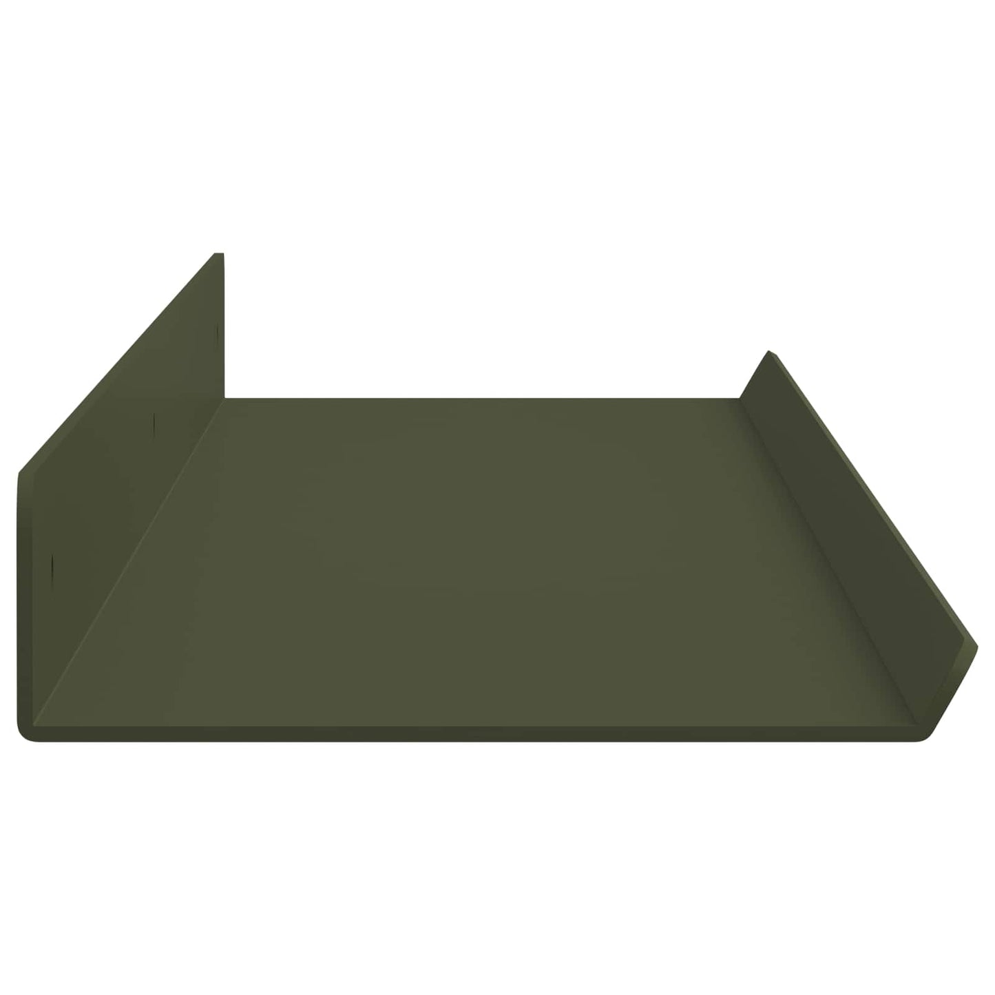 Plovoucí Police 4 Pcs Olivově Zelená 80 X 9 X 2,5 Cm Ocel