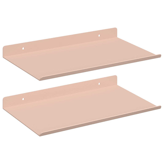 Plovoucí Police Nástěnný 2 Pcs Růžová 30 X 18 X 2,5 Cm Ocel