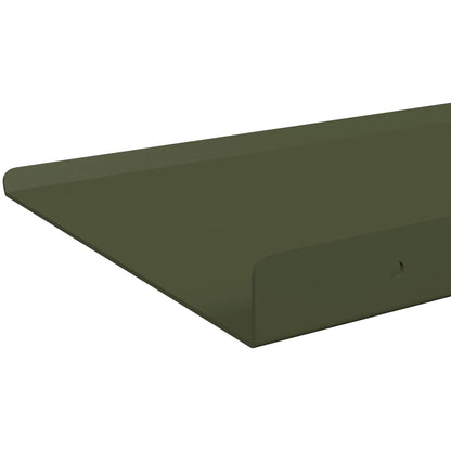 Plovoucí Police 4 Pcs Olivově Zelená 30 X 18 X 2,5 Cm Ocel