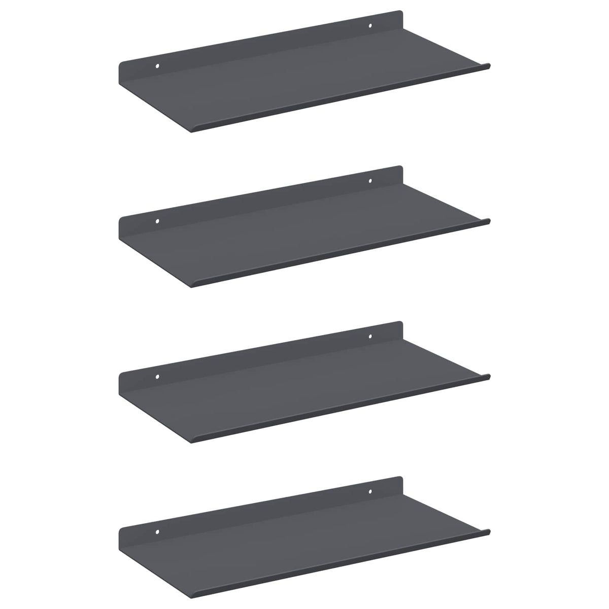 Plovoucí Police Nástěnný 4 Pcs Antracit 40 X 18 X 2,5 Cm Ocel