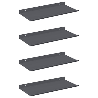 Plovoucí Police Nástěnný 4 Pcs Antracit 40 X 18 X 2,5 Cm Ocel
