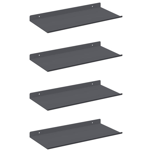 Plovoucí Police Nástěnný 4 Pcs Antracit 40 X 18 X 2,5 Cm Ocel