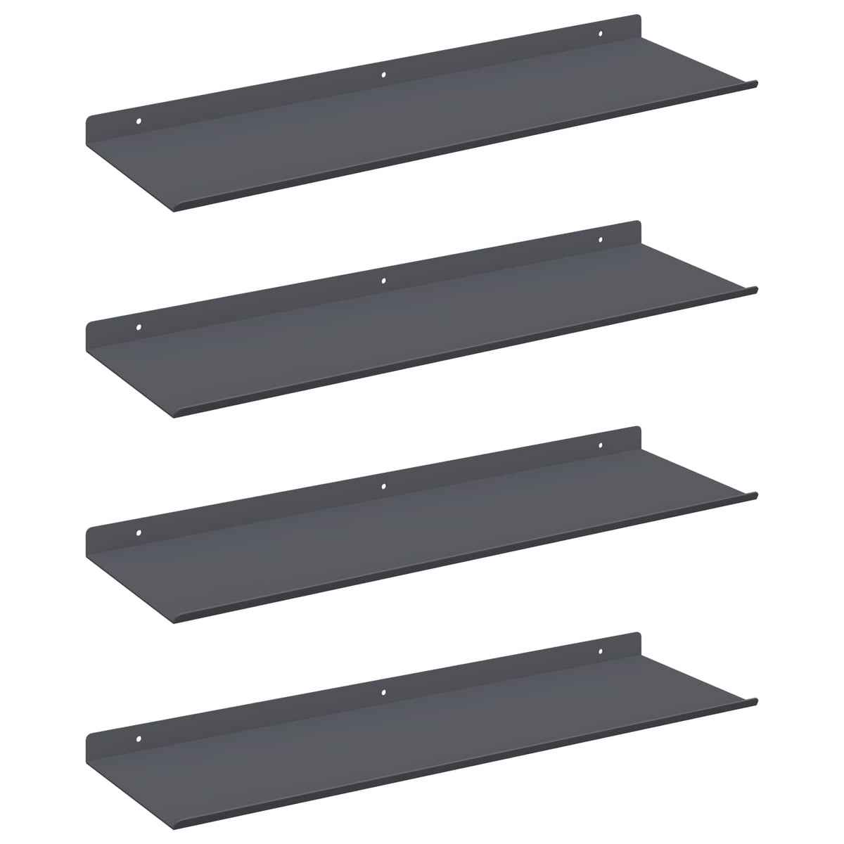 Plovoucí Police Nástěnný 4 Pcs Antracit 60 X 18 X 2,5 Cm Ocel