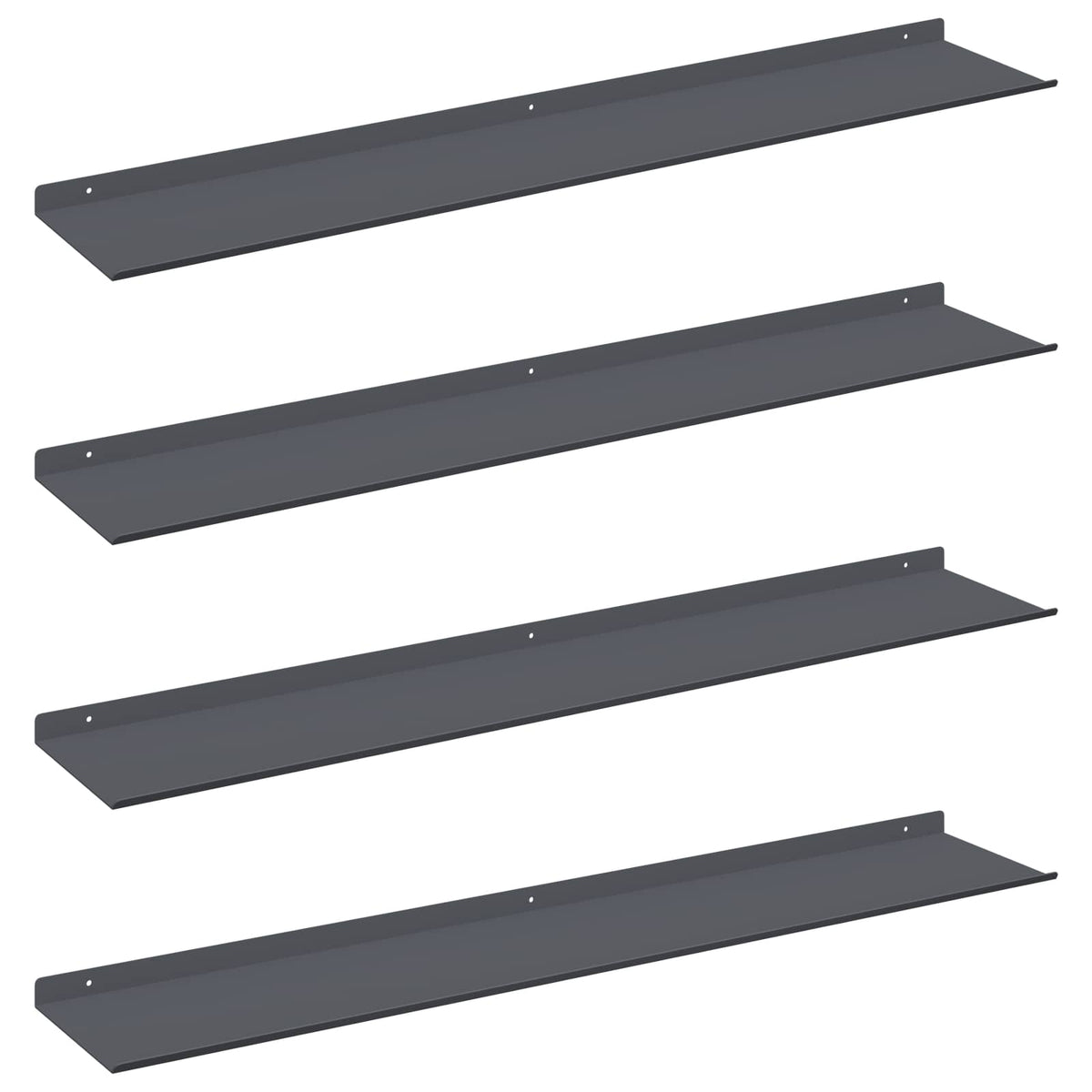 Plovoucí Police Nástěnný 4 Pcs Antracit 100 X 18 X 2,5 Cm Ocel