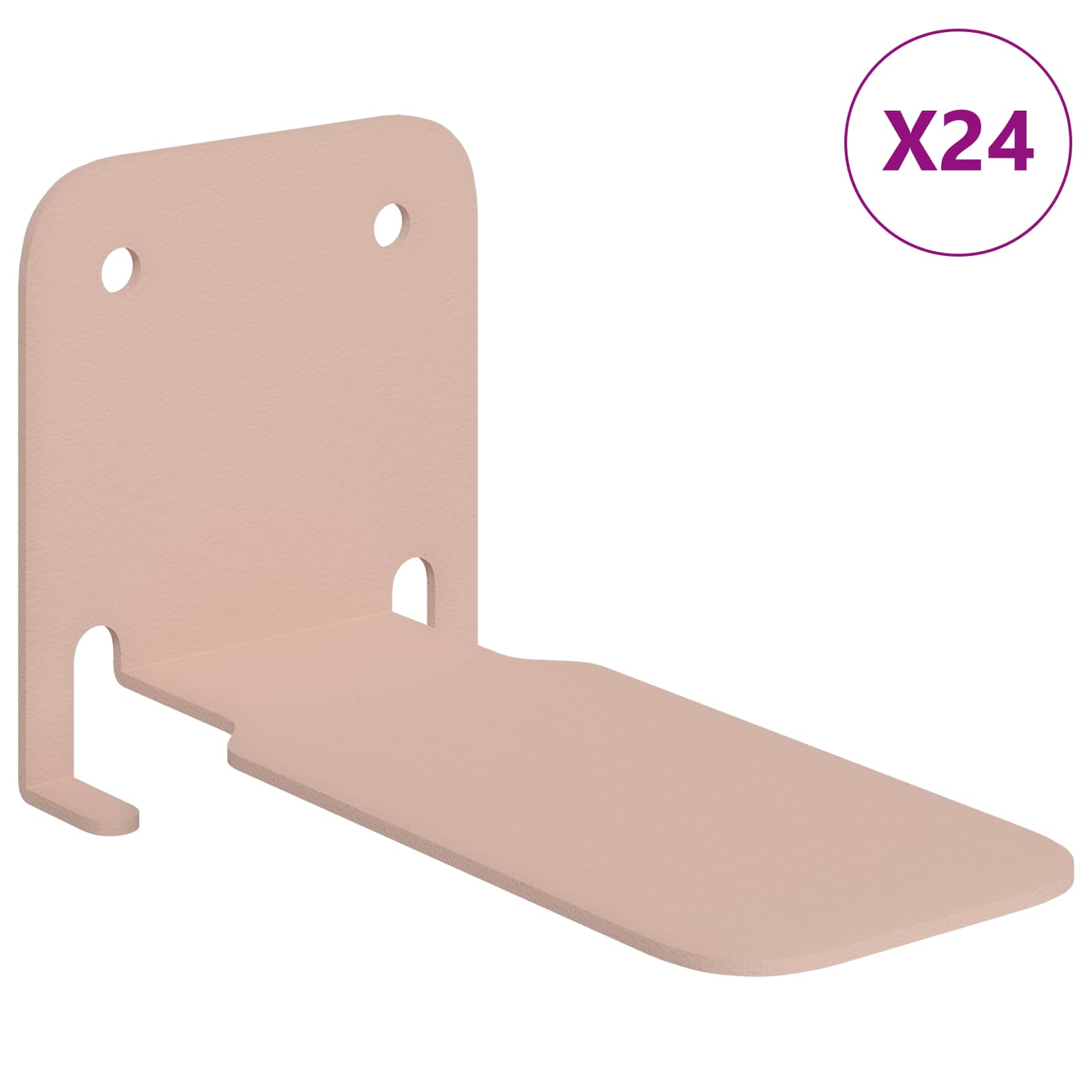 Plovoucí Police S Policí 24 Pcs Růžová 6 X 10,8 X 6,6 Cm