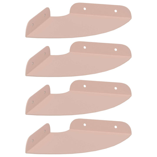 Plovoucí Police S Policí 4 Pcs Růžová 15 X 15 X 2 Cm
