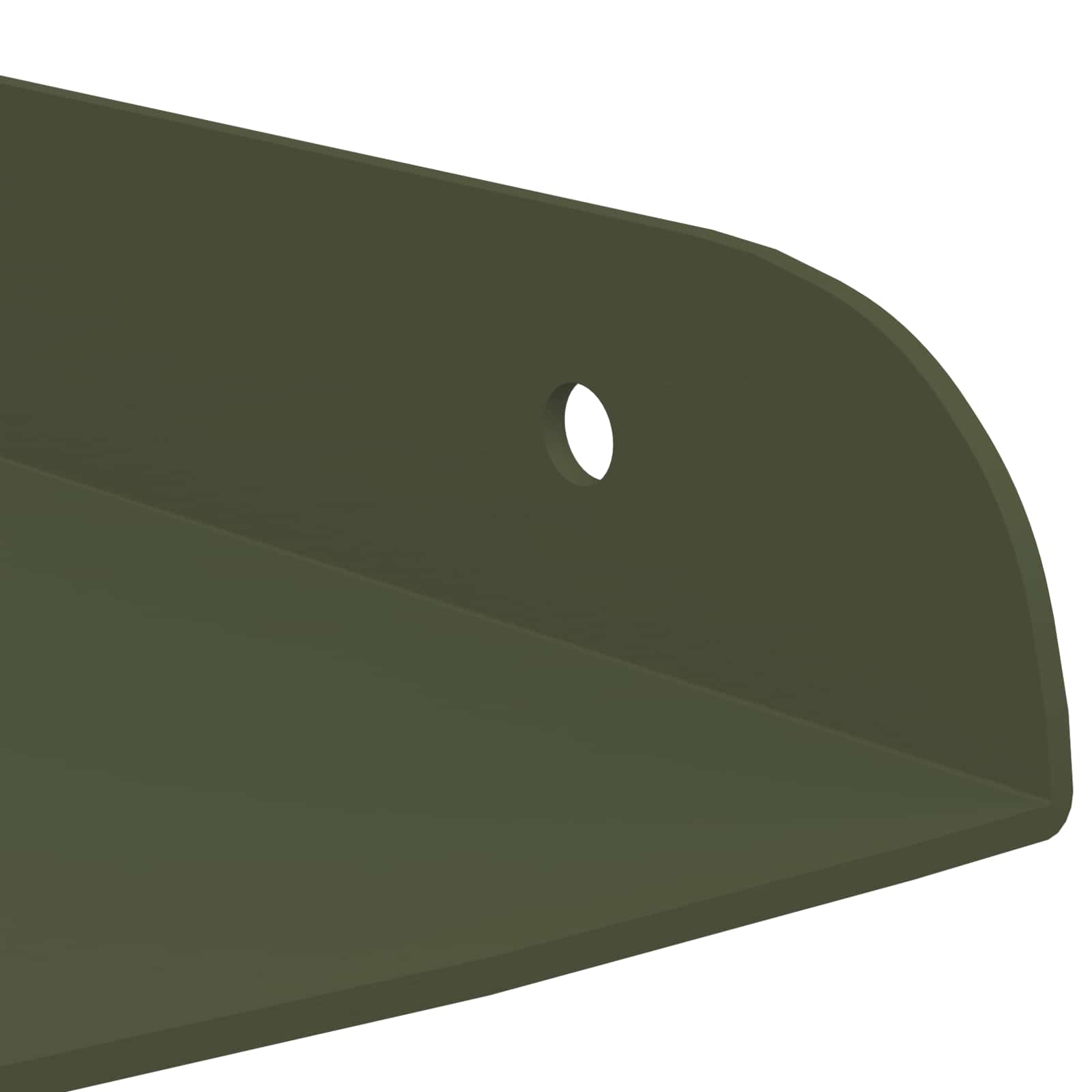 Plovoucí Police S Policí 2 Pcs Olivově Zelená 24 X 24 X 2 Cm