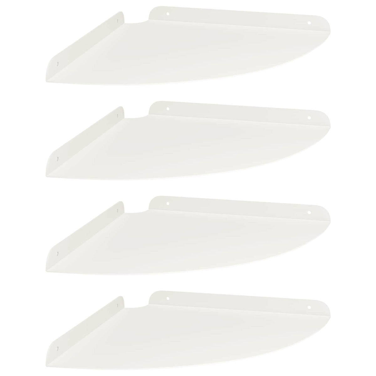 Plovoucí Police S Policí S Úložištěm 4 Pcs Bílý 30 X 30 X 2 Cm