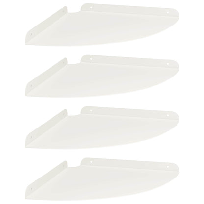 Plovoucí Police S Policí S Úložištěm 4 Pcs Bílý 30 X 30 X 2 Cm