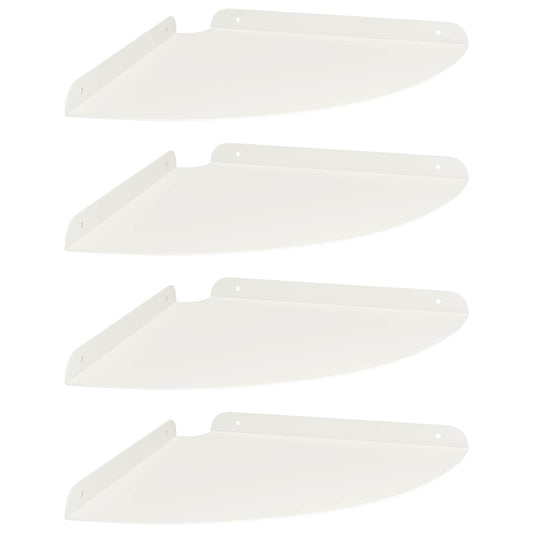 Plovoucí Police S Policí S Úložištěm 4 Pcs Bílý 30 X 30 X 2 Cm
