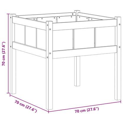 Zahradní Pěstebník Příroda 70 X 70 X 70 Cm Masivní Borové Dřevo