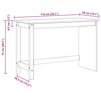 Stůl 112 X 50 X 75 Cm Masivní Borovicové Dřevo