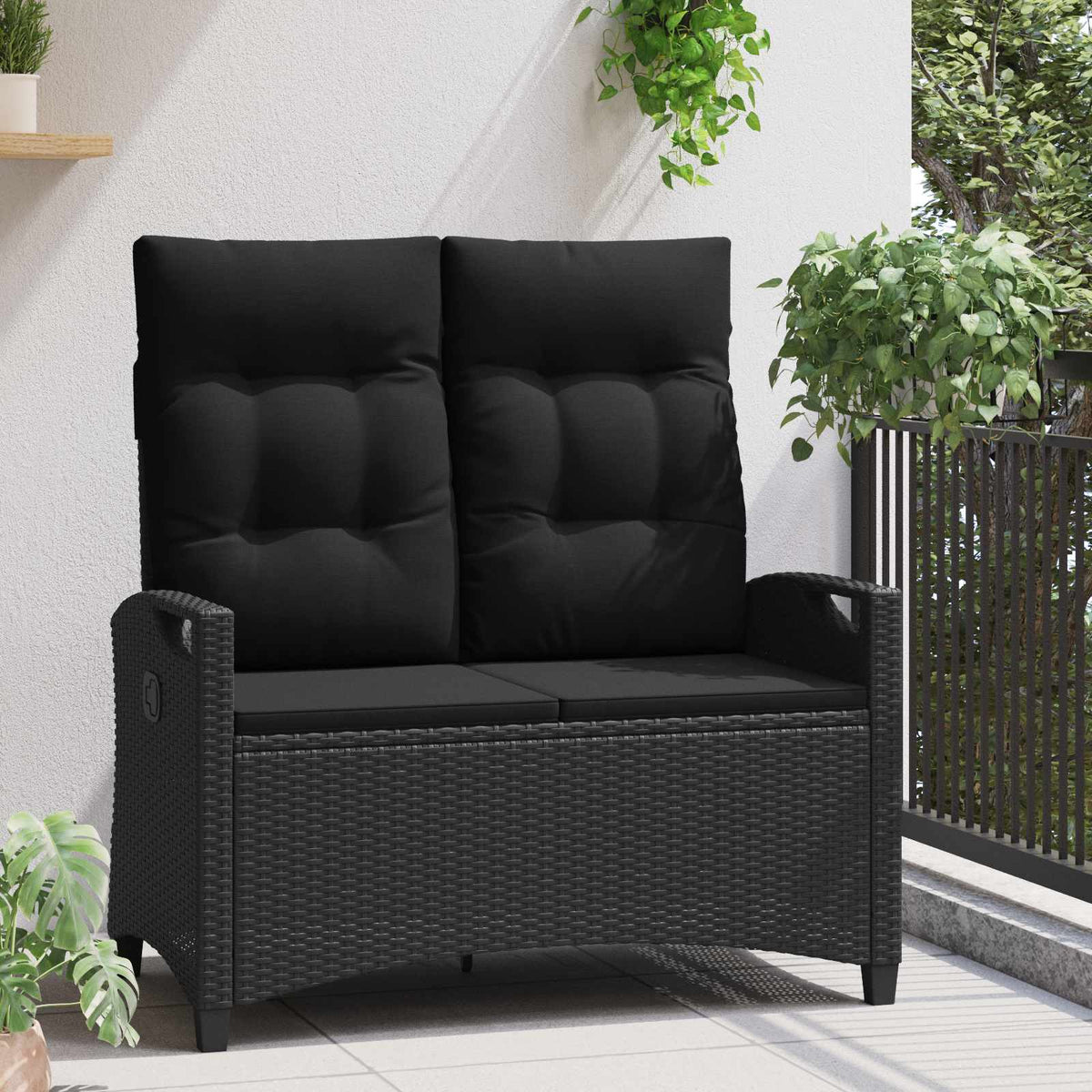 Zahradní Lavice 105 X 60 X 112 Cm Ocel A Polyester