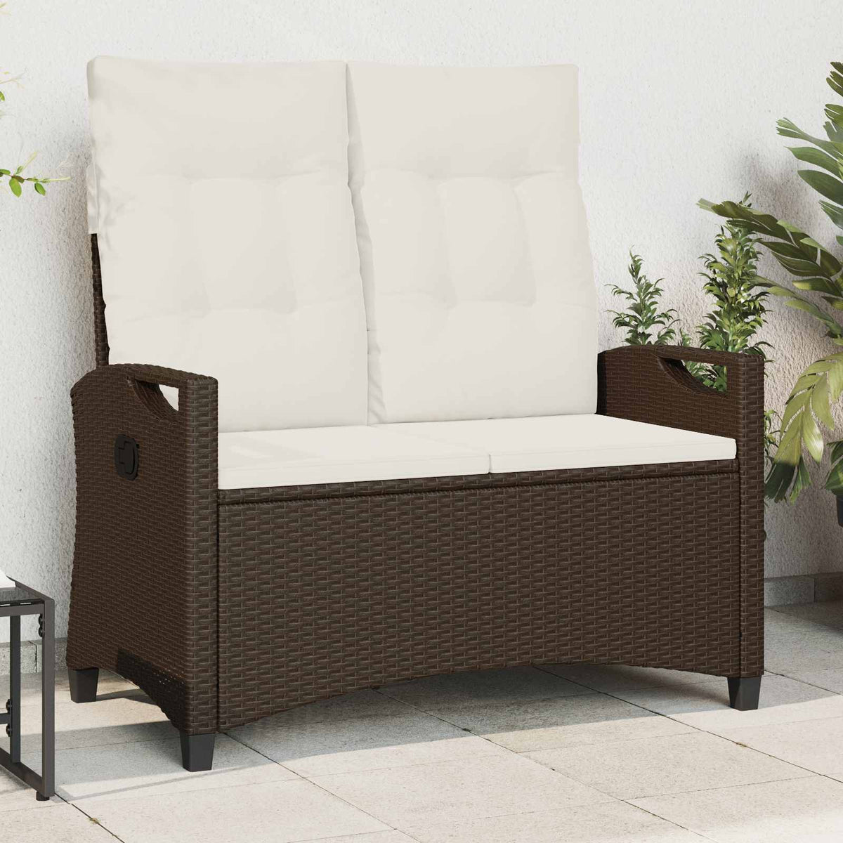 Zahradní Lavice 105 X 60 X 112 Cm Ocel A Polyester