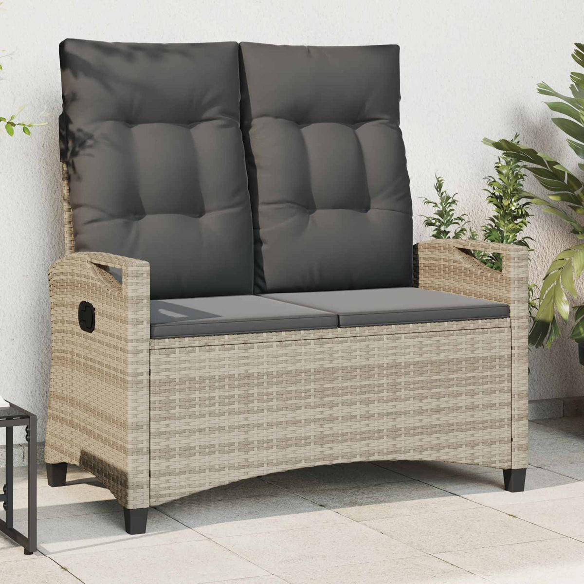 Zahradní Lavice 105 X 60 X 112 Cm Ocel A Polyester