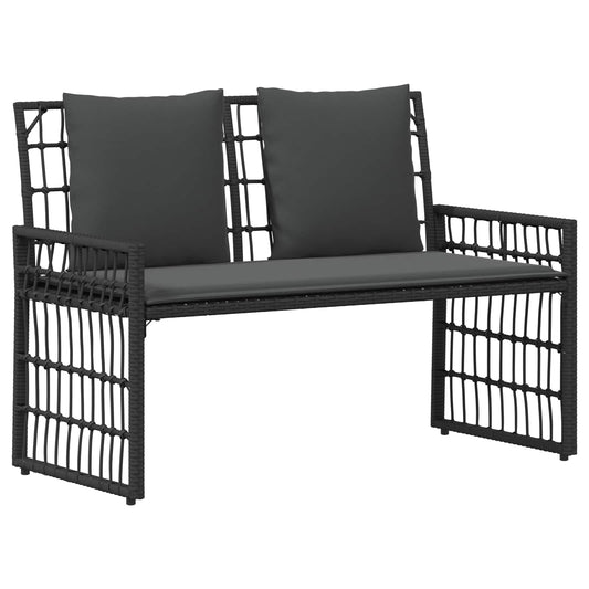 Venkovní Lavice 2 -Seater 116 X 55 X 82 Cm Ocel A Polyratan