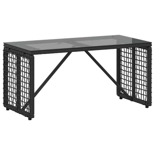 Venkovní Stůl 80 X 40 X 40 Cm Pe Ratan A Sklo