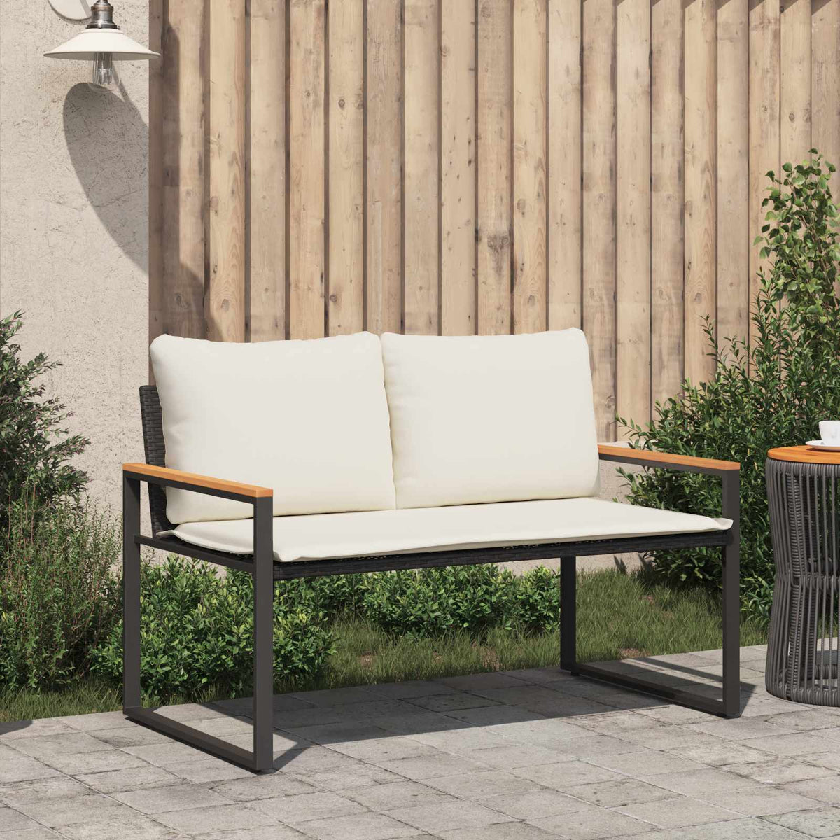 Lavice S Polštářem 115 X 65 X 72 Cm Ratan