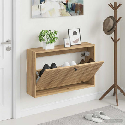 Nástěnná Skříň Na Boty Ede 71 X 17 X 43 Cm Kompozitní Dřevo