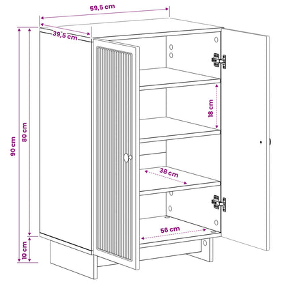 Skříň Na Obuv Ede 59,5 X 39,5 X 90 Cm Kompozitní Dřevo