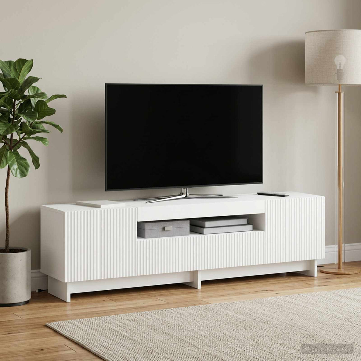 Led Tv Skříň Ede 153 X 35 X 43 Cm Kompozitní Dřevo