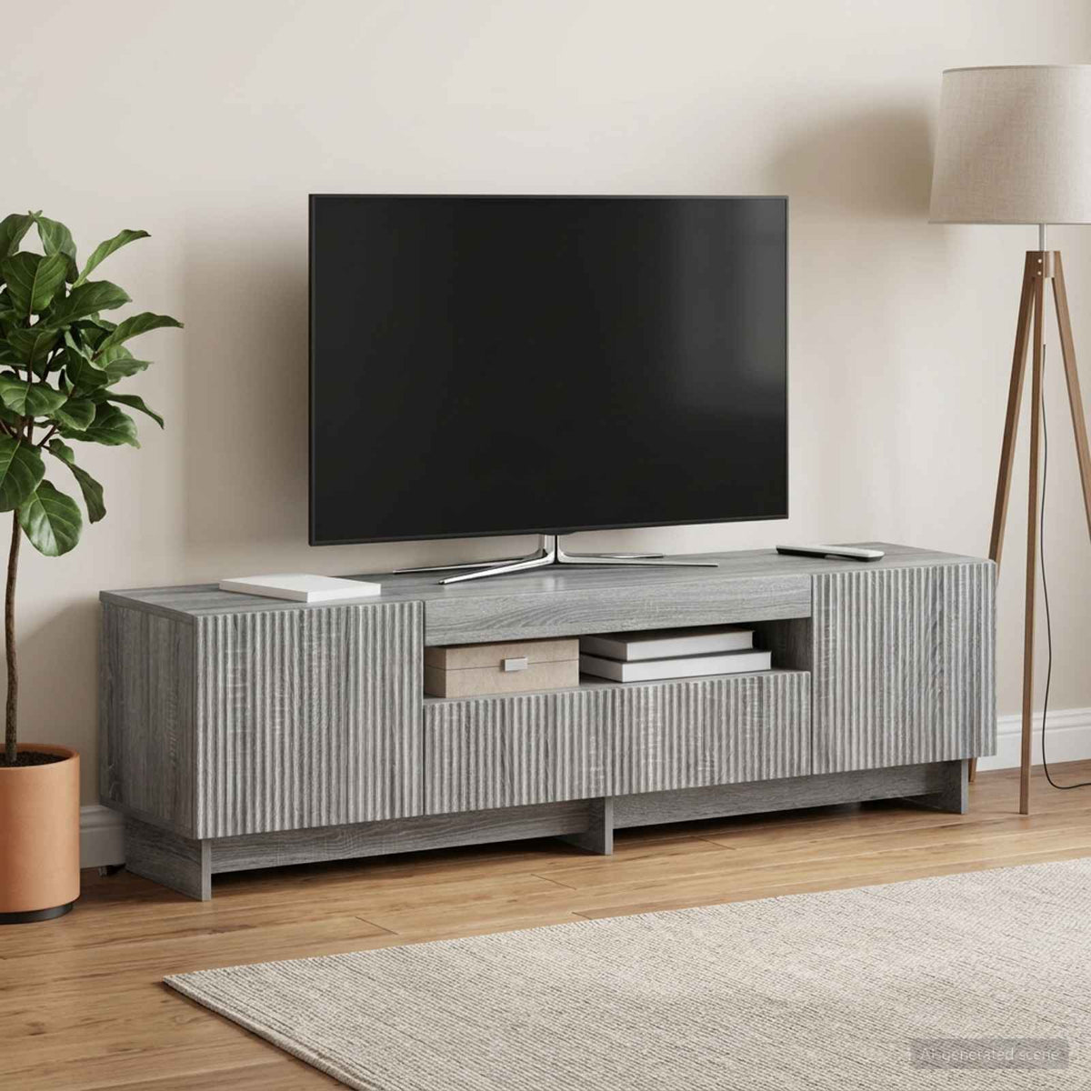 Led Tv Skříň Ede 153 X 35 X 43 Cm Kompozitní Dřevo