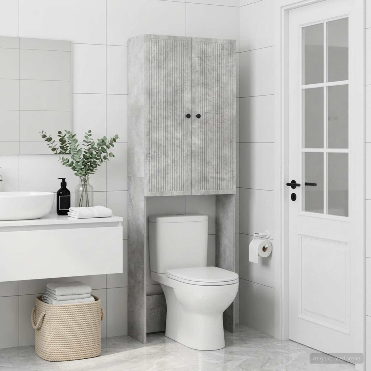 Toaletní Skříňka Ede 66 X 25,5 X 190 Cm Kompozitní Dřevo