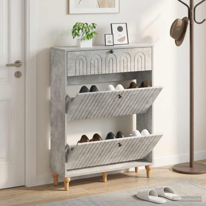 Skříň Na Obuv Alkmaar 78 X 24 X 103 Cm Kompozitní Dřevo