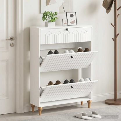 Skříň Na Obuv Alkmaar 78 X 24 X 103 Cm Kompozitní Dřevo