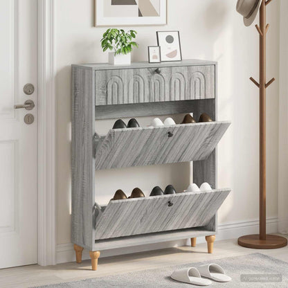 Skříň Na Obuv Alkmaar 78 X 24 X 103 Cm Kompozitní Dřevo