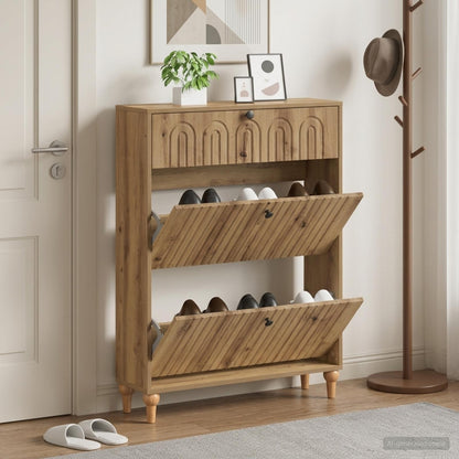 Skříň Na Obuv Alkmaar 78 X 24 X 103 Cm Kompozitní Dřevo