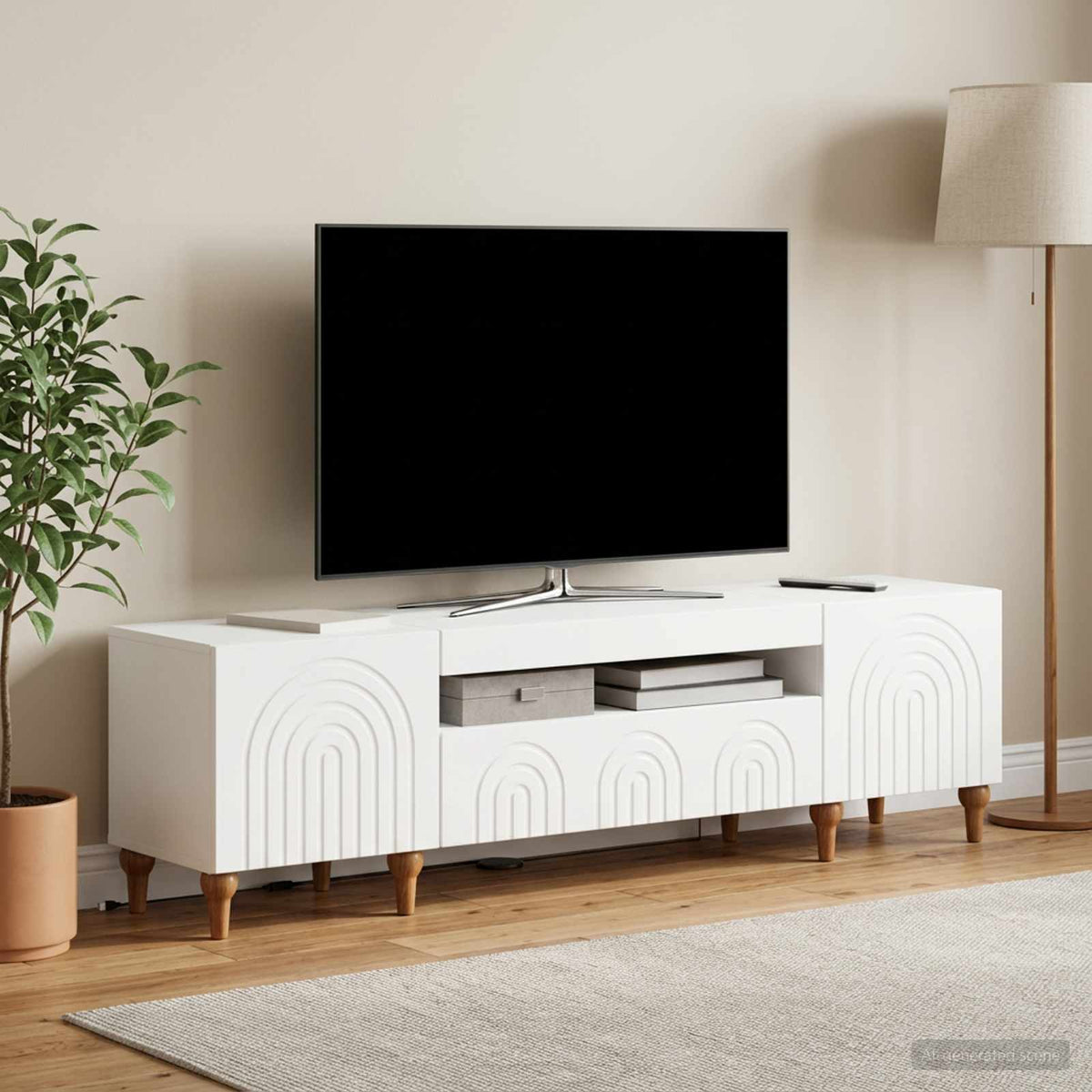 Led Tv Skříň Alkmaar 153 X 35 X 43 Cm Kompozitní Dřevo