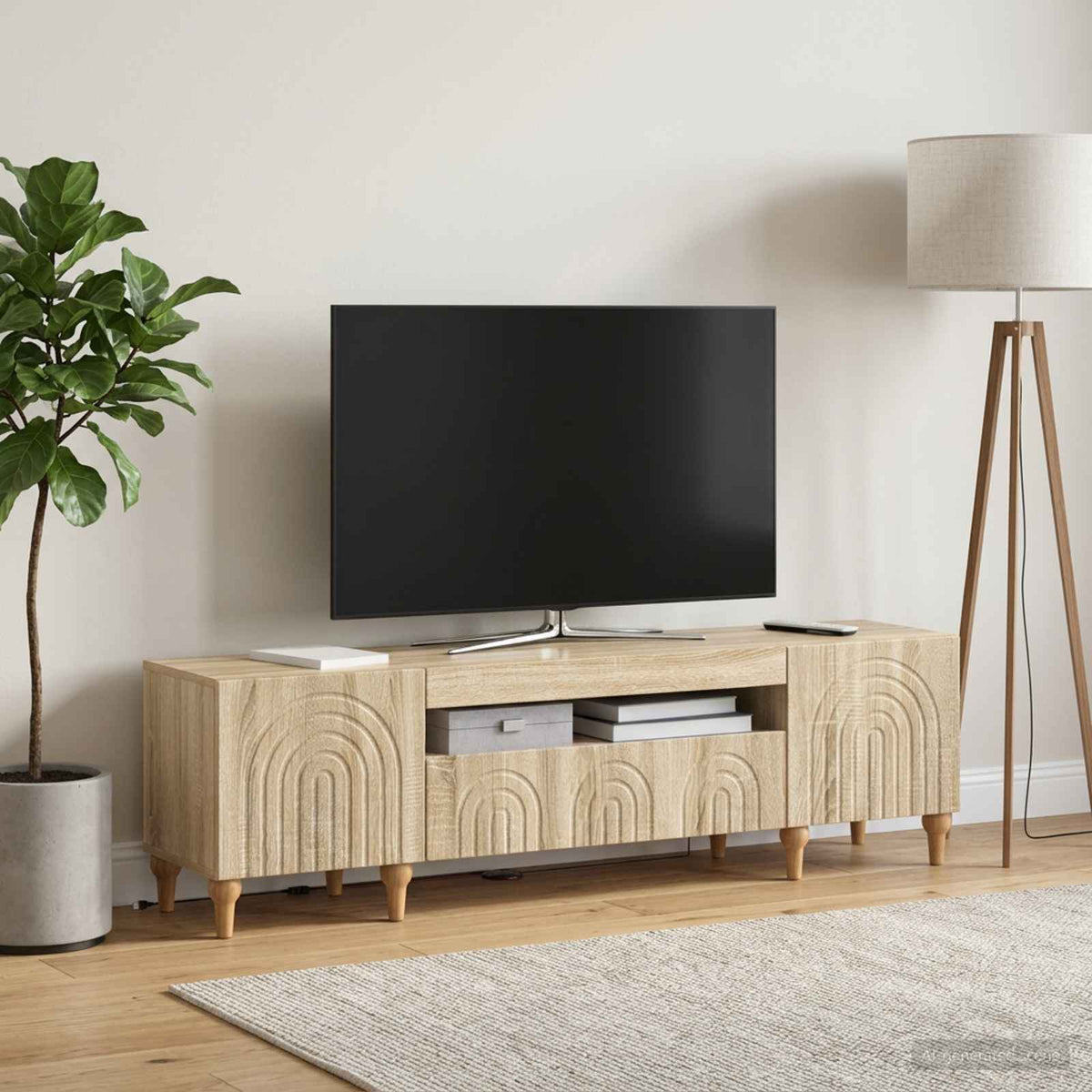 Led Tv Skříň Alkmaar 153 X 35 X 43 Cm Kompozitní Dřevo