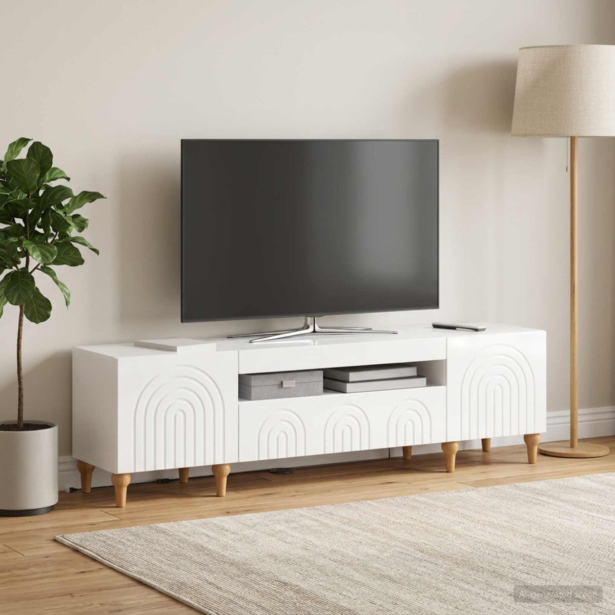Led Tv Skříň Alkmaar 153 X 35 X 43 Cm Kompozitní Dřevo