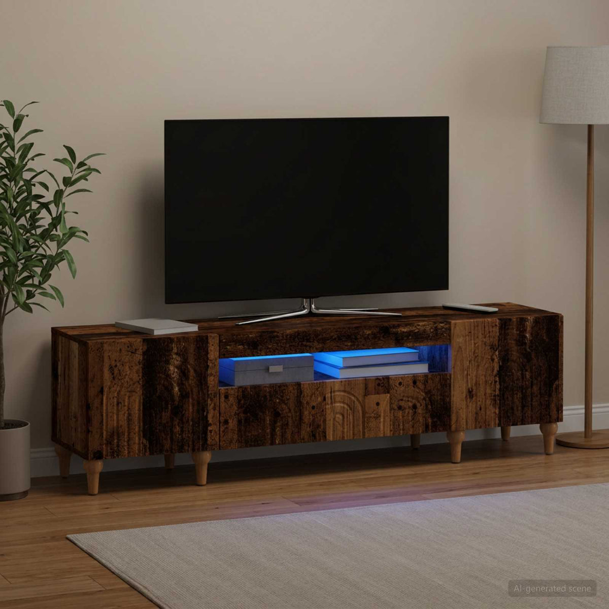 Led Tv Skříň Alkmaar 153 X 35 X 43 Cm Kompozitní Dřevo