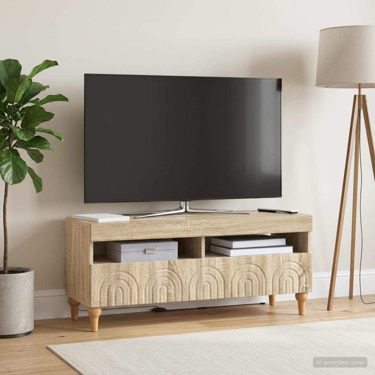 Led Tv Skříň Alkmaar 100 X 35 X 43 Cm Kompozitní Dřevo