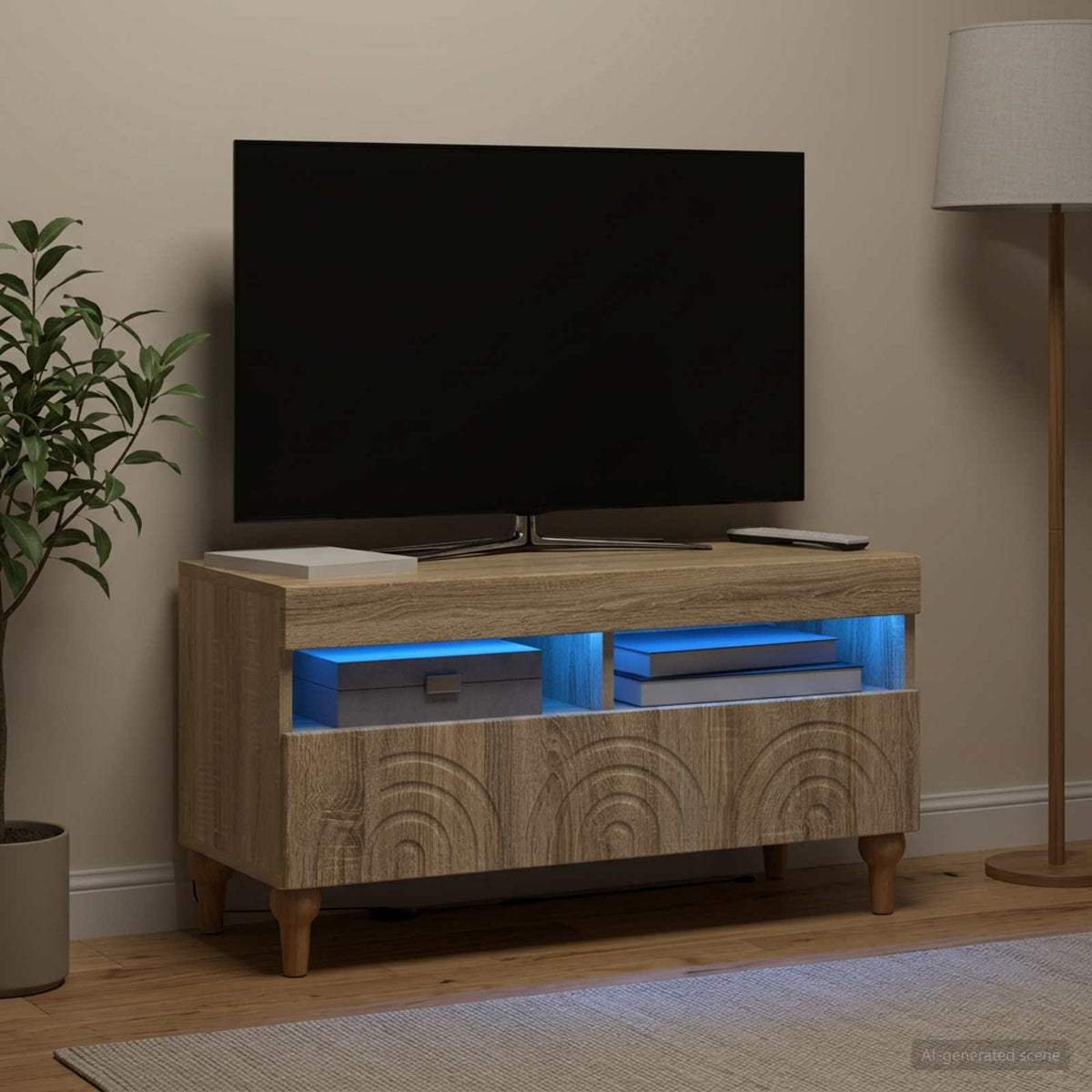 Led Tv Skříň Alkmaar 81 X 35 X 43 Cm Kompozitní Dřevo