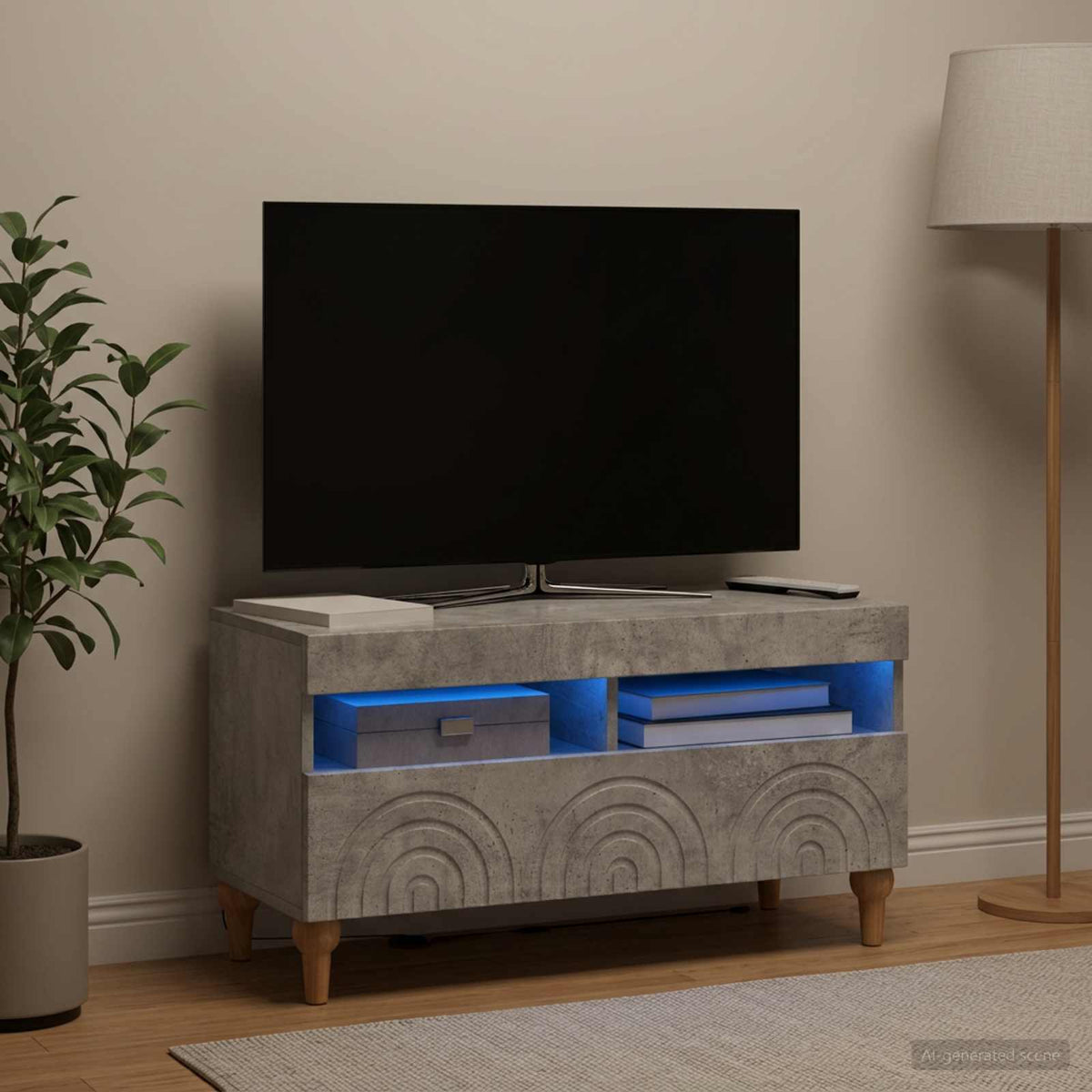 Led Tv Skříň Alkmaar 81 X 35 X 43 Cm Kompozitní Dřevo