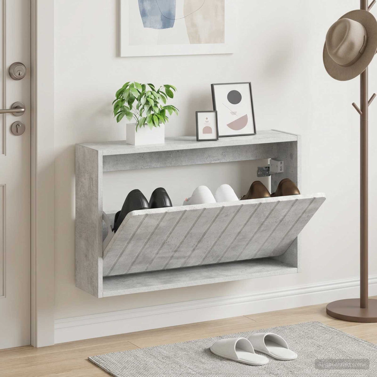 Nástěnná Skříň Na Boty Zwolle 71 X 17 X 43 Cm Kompozitní Dřevo