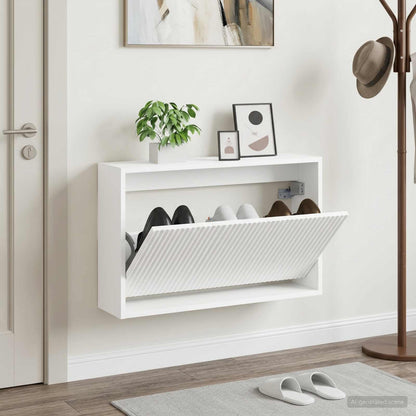 Nástěnná Skříň Na Boty Arnhem 71 X 17 X 43 Cm Kompozitní Dřevo