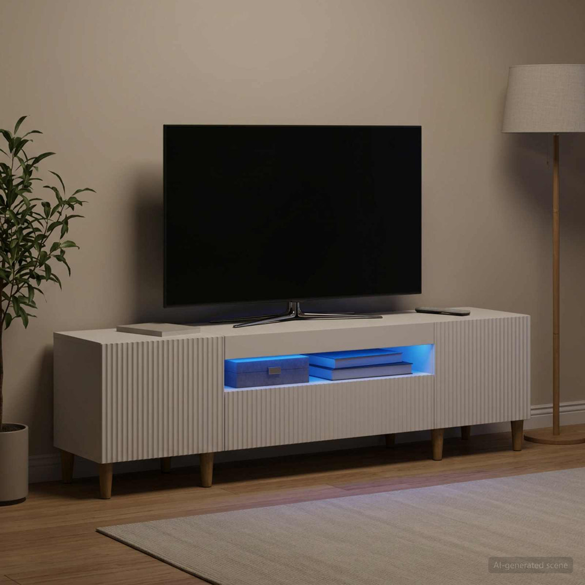 Led Tv Skříň Arnhem 153 X 35 X 43 Cm Kompozitní Dřevo