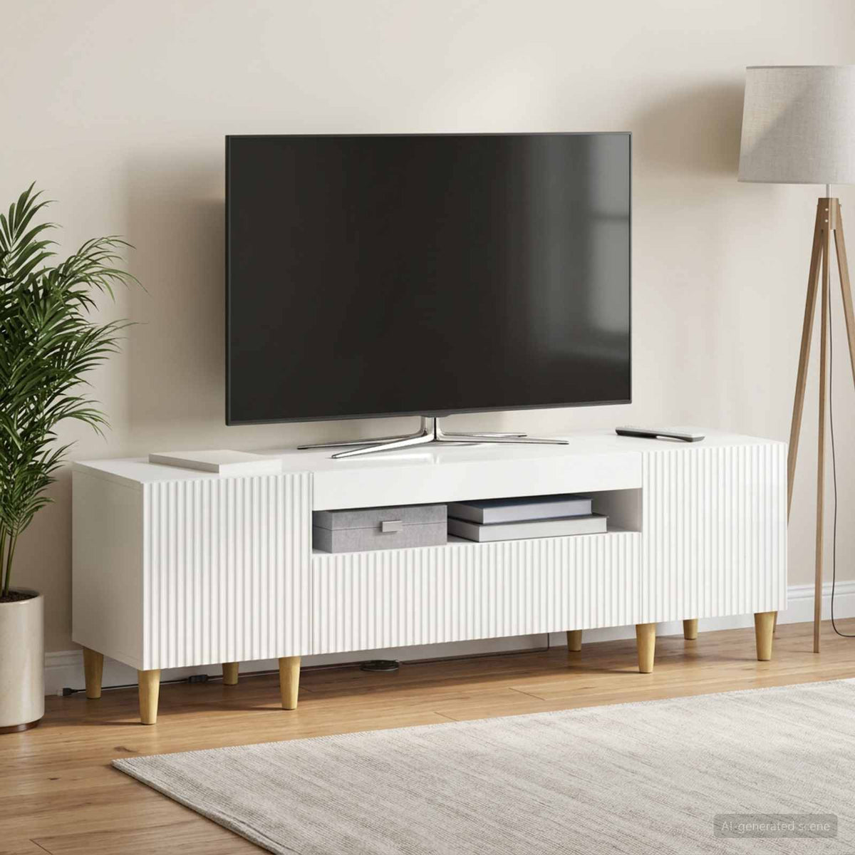 Led Tv Skříň Arnhem 153 X 35 X 43 Cm Kompozitní Dřevo